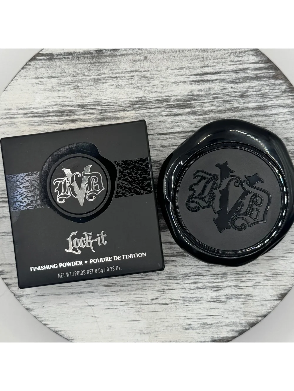 Kat Von D Lock-It Finishing Pressed Powder LIGHT Full Size Brand New RARE